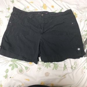 Black cargo shorts